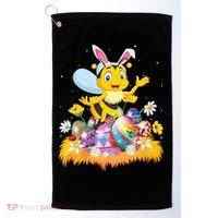Funny Easter Egg Lover Cute Bee Easter Sunday Cute Gift Golf Towel thumb 0