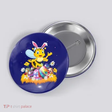 Funny Easter Egg Lover Cute Bee Easter Sunday Cute Gift Button