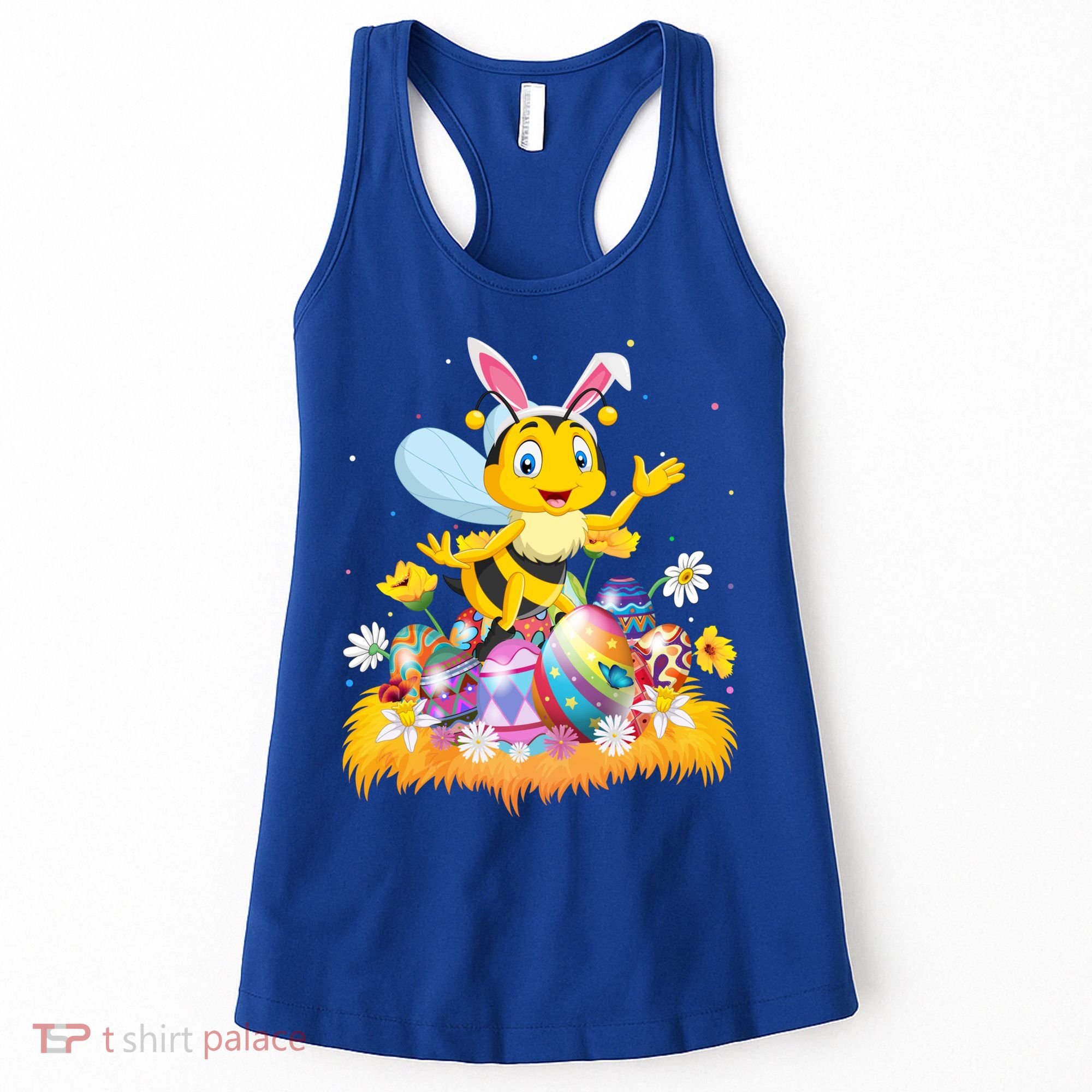 Funny Easter Egg Lover Cute Bee Easter Sunday Cute Gift Women's Tank Top
