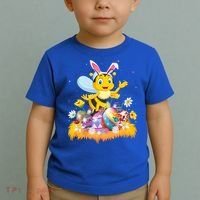 Funny Easter Egg Lover Cute Bee Easter Sunday Cute Gift Toddler T-Shirt thumb 2