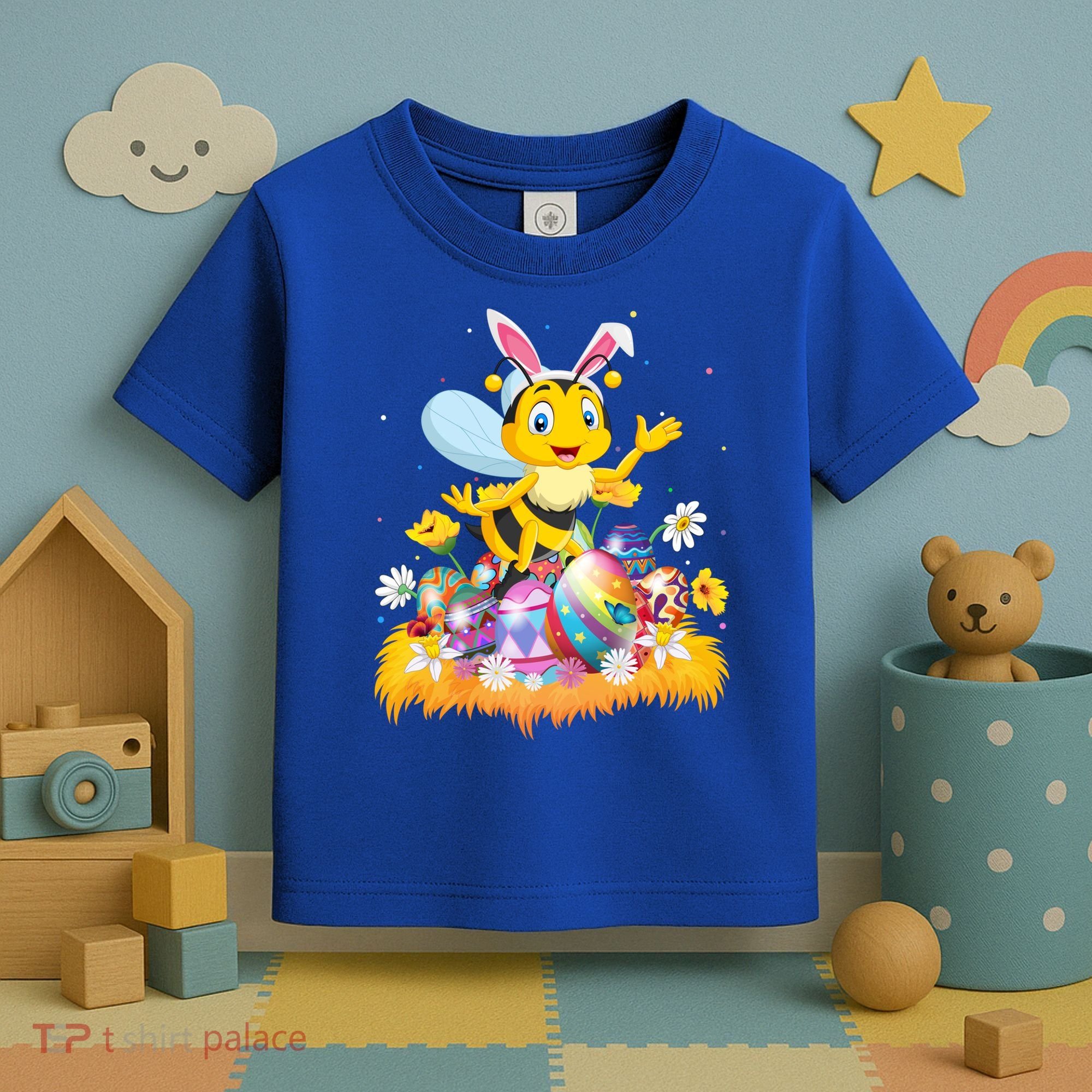 Funny Easter Egg Lover Cute Bee Easter Sunday Cute Gift Toddler T-Shirt
