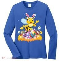 Funny Easter Egg Lover Cute Bee Easter Sunday Cute Gift Women's Long Sleeve Shirt thumb 0