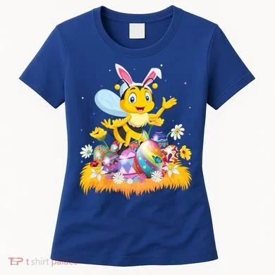 Funny Easter Egg Lover Cute Bee Easter Sunday Cute Gift Women's T-Shirt