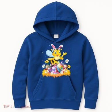 Funny Easter Egg Lover Cute Bee Easter Sunday Cute Gift Kids Hoodie