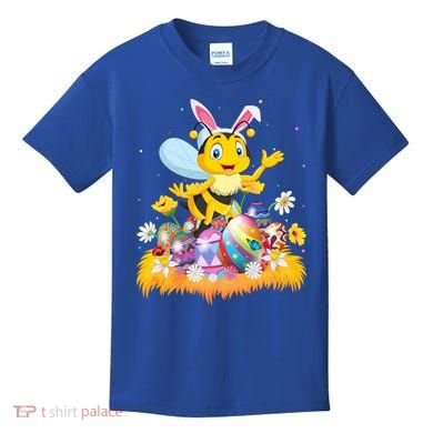 Funny Easter Egg Lover Cute Bee Easter Sunday Cute Gift Kids T-Shirt