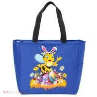 Funny Easter Egg Lover Cute Bee Easter Sunday Cute Gift Tote Bag thumb 0