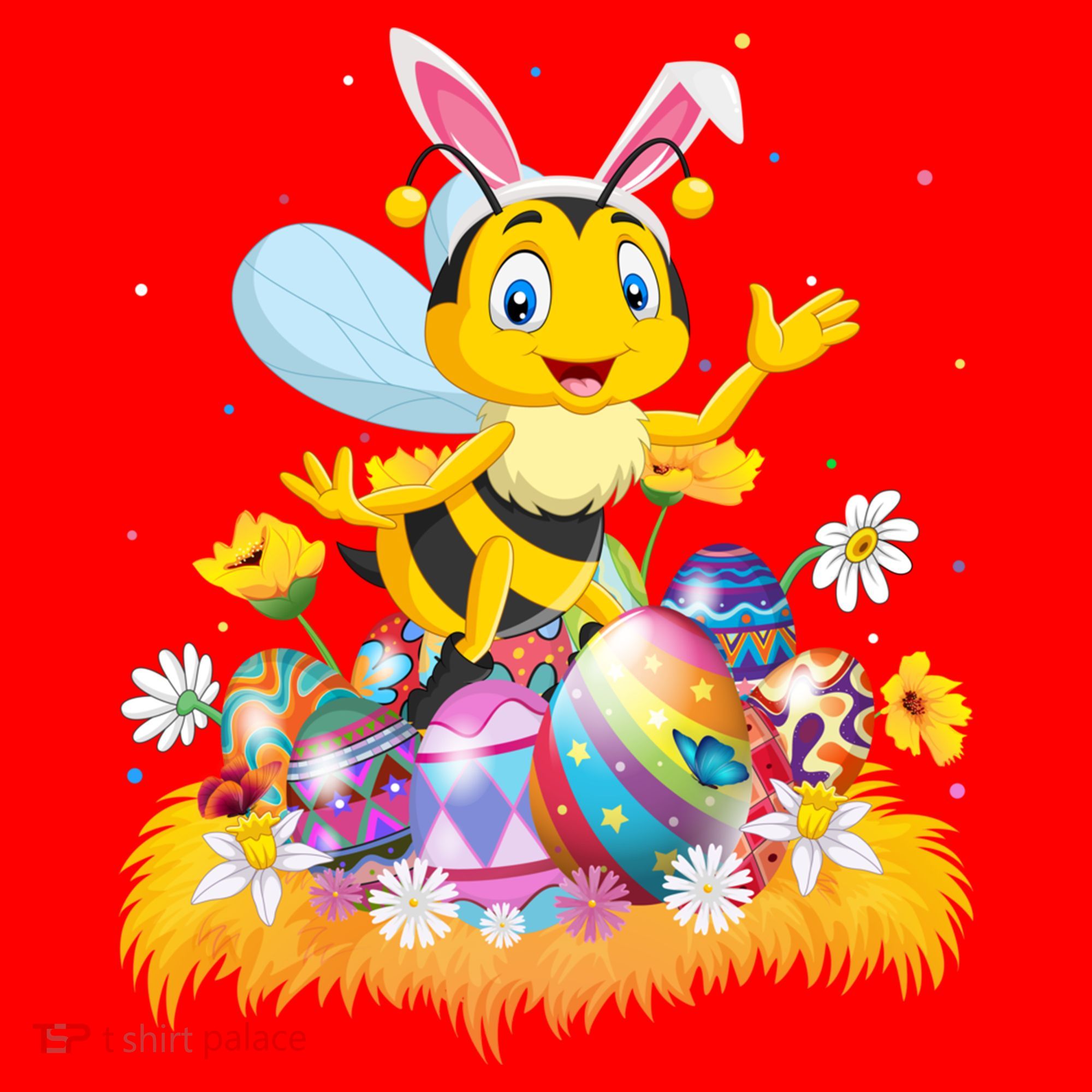 Funny Easter Egg Lover Cute Bee Easter Sunday Cute Gift Santa Hat