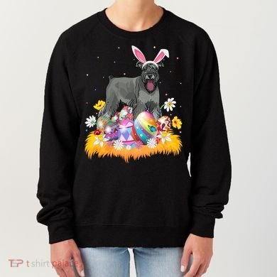 Funny Easter Egg Lover Miniature Schnauzer Dog Easter Sunday Gift Women's Sweatshirt