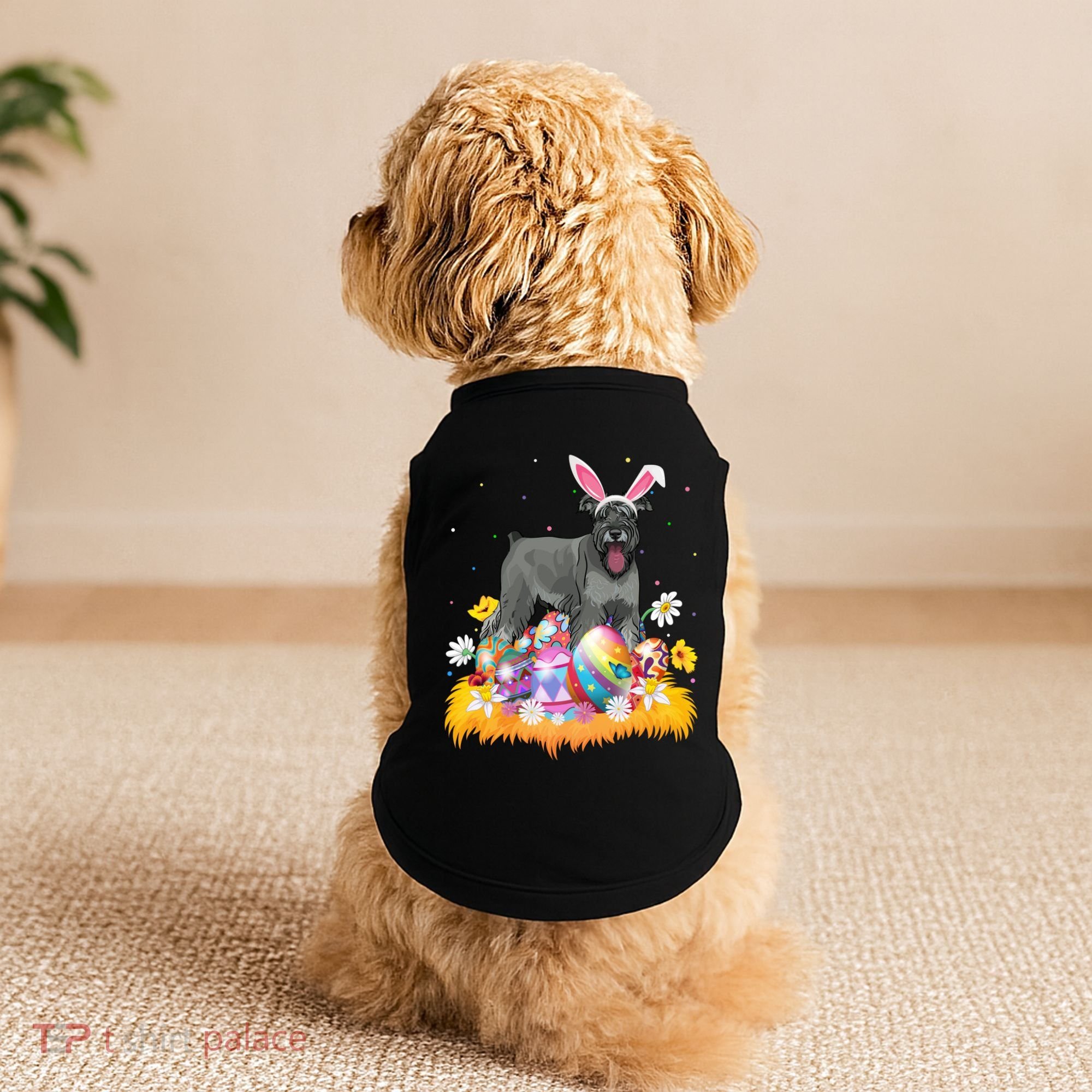 Funny Easter Egg Lover Miniature Schnauzer Dog Easter Sunday Gift Doggie Tank