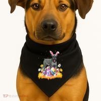 Funny Easter Egg Lover Miniature Schnauzer Dog Easter Sunday Gift USA-Made Doggie Bandana thumb 1
