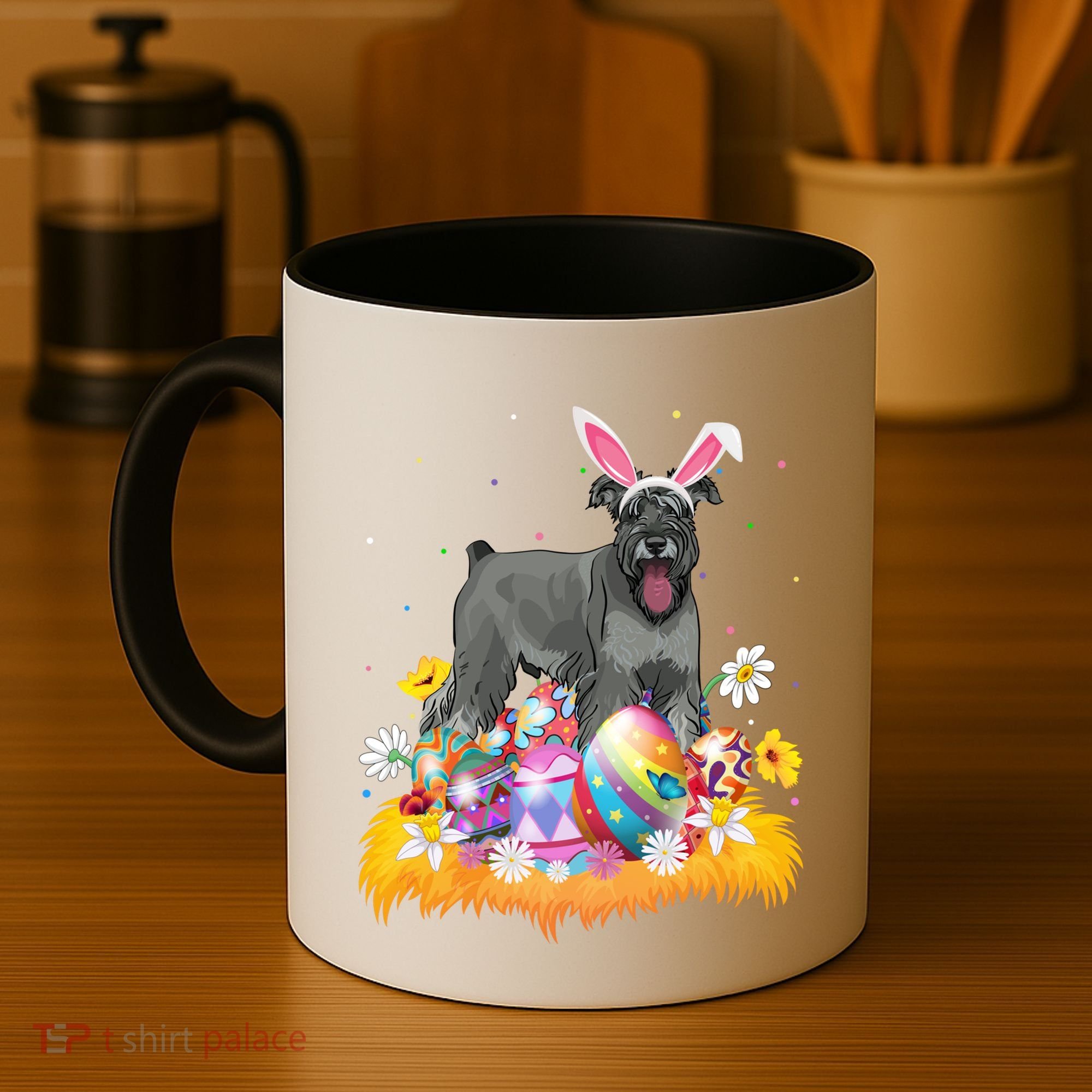 Funny Easter Egg Lover Miniature Schnauzer Dog Easter Sunday Gift Coffee Mug