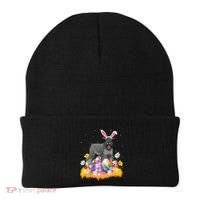 Funny Easter Egg Lover Miniature Schnauzer Dog Easter Sunday Gift Beanie thumb 0