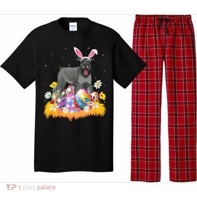 Funny Easter Egg Lover Miniature Schnauzer Dog Easter Sunday Gift Pajama Set