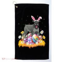 Funny Easter Egg Lover Miniature Schnauzer Dog Easter Sunday Gift Golf Towel thumb 0