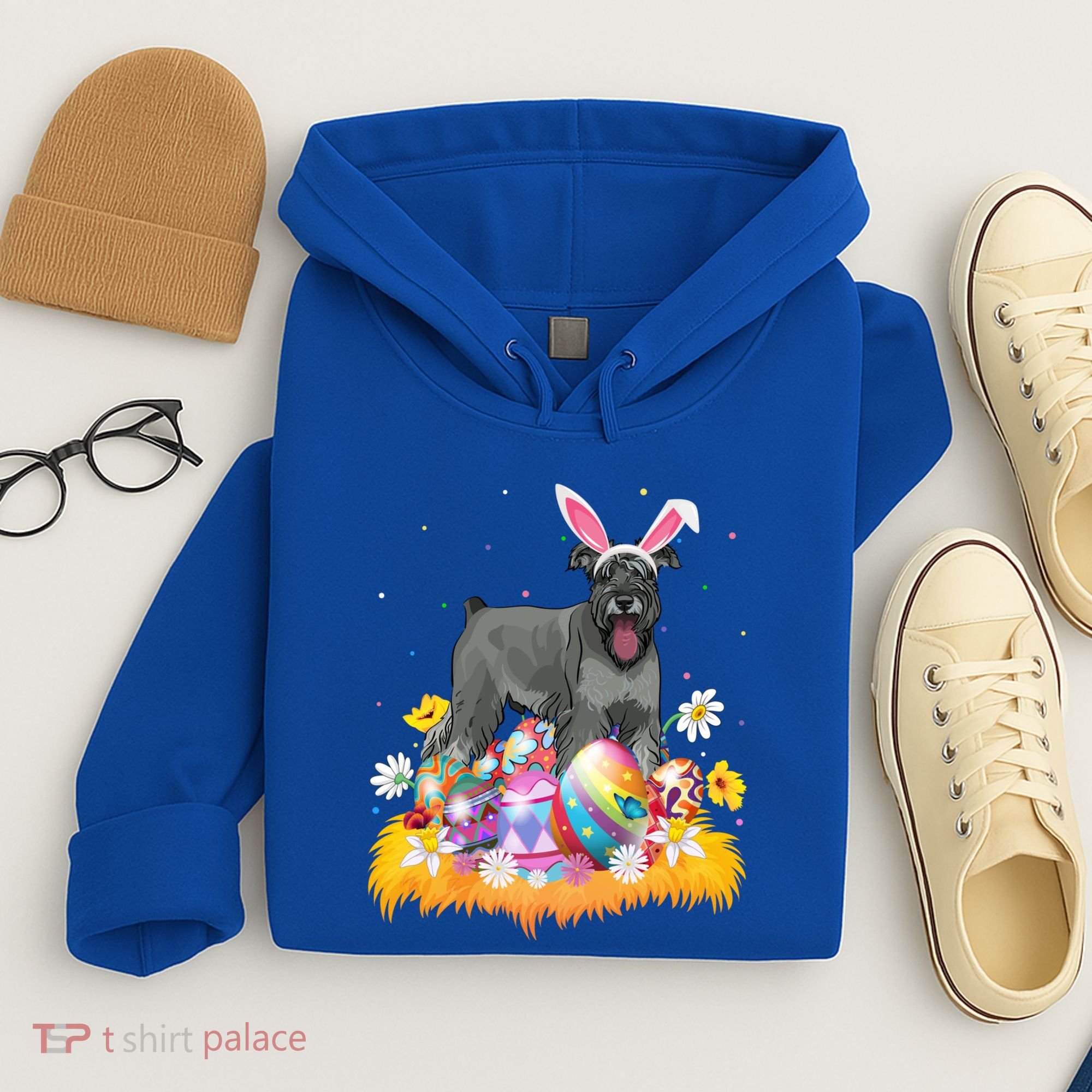 Funny Easter Egg Lover Miniature Schnauzer Dog Easter Sunday Gift Hoodie