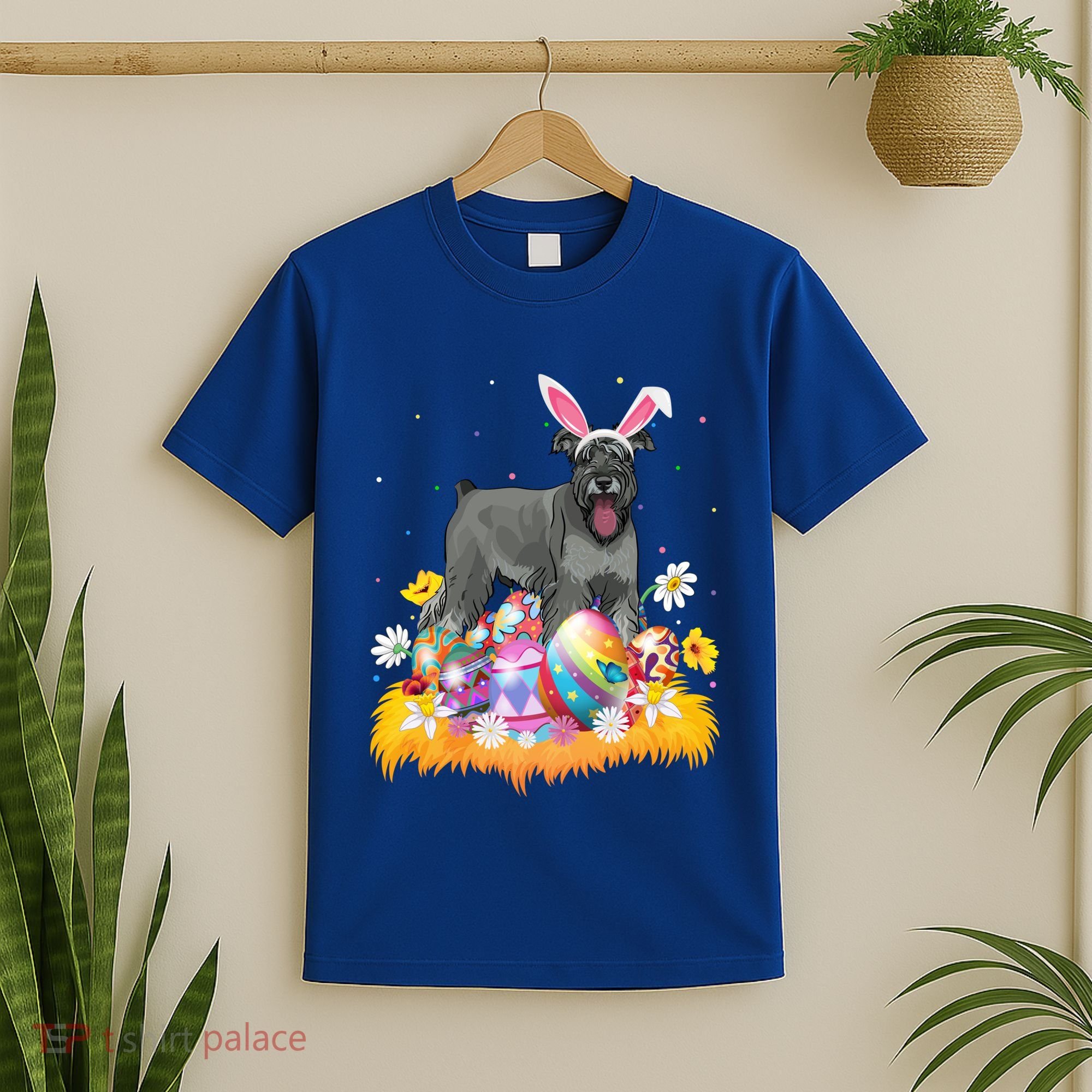Funny Easter Egg Lover Miniature Schnauzer Dog Easter Sunday Gift T-Shirt