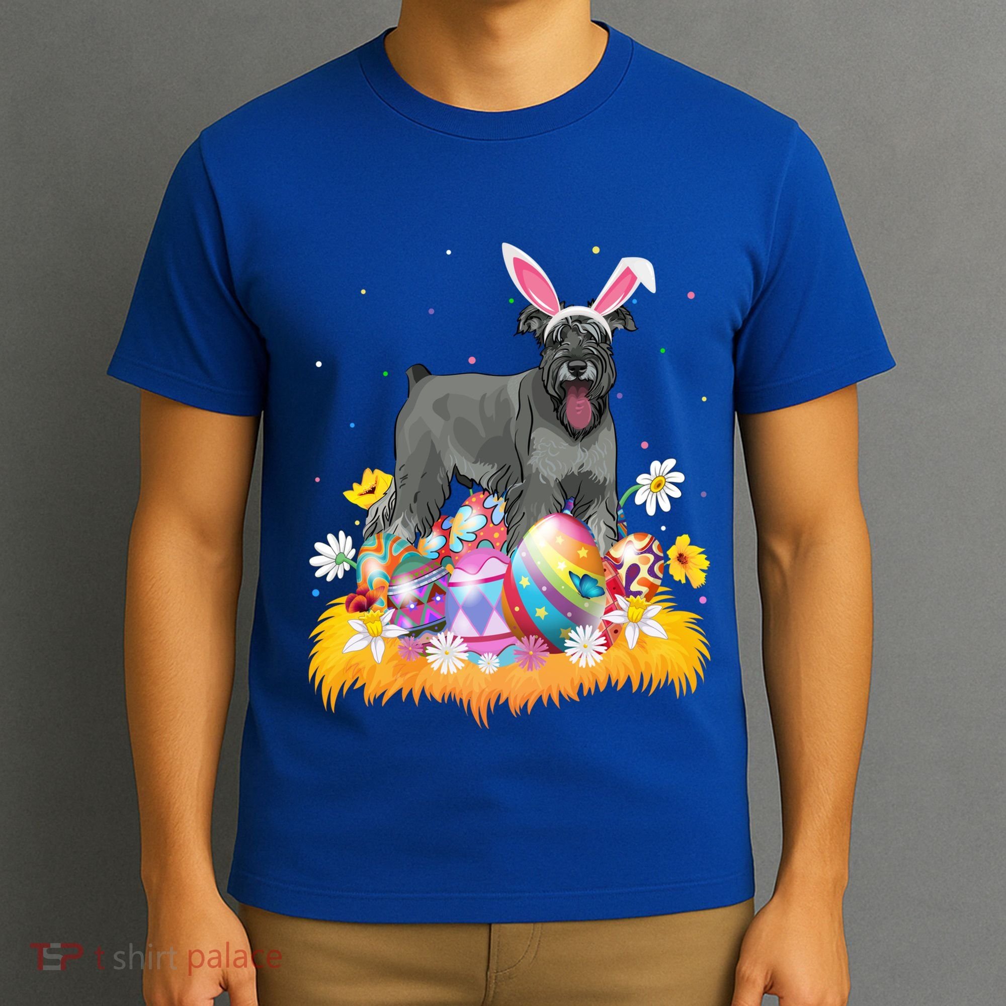 Funny Easter Egg Lover Miniature Schnauzer Dog Easter Sunday Gift T-Shirt