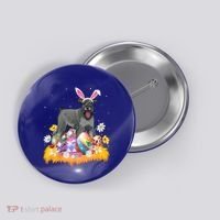 Funny Easter Egg Lover Miniature Schnauzer Dog Easter Sunday Gift Button thumb 0