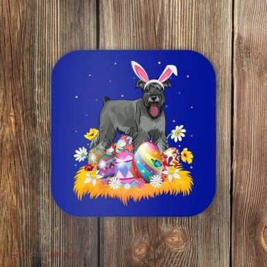Funny Easter Egg Lover Miniature Schnauzer Dog Easter Sunday Gift Coaster