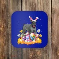 Funny Easter Egg Lover Miniature Schnauzer Dog Easter Sunday Gift Coaster thumb 0