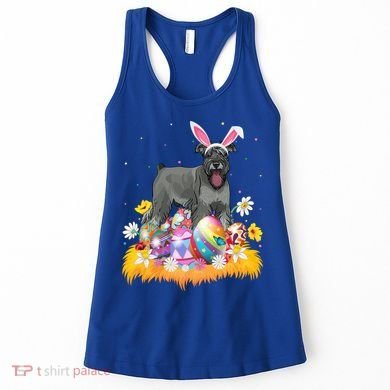 Funny Easter Egg Lover Miniature Schnauzer Dog Easter Sunday Gift Women's Tank Top