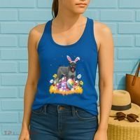 Funny Easter Egg Lover Miniature Schnauzer Dog Easter Sunday Gift Women's Tank Top thumb 2