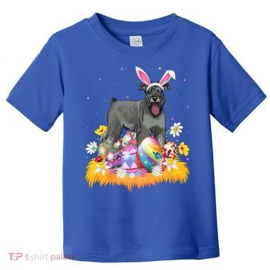 Funny Easter Egg Lover Miniature Schnauzer Dog Easter Sunday Gift Toddler T-Shirt