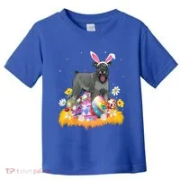Funny Easter Egg Lover Miniature Schnauzer Dog Easter Sunday Gift Toddler T-Shirt thumb 0