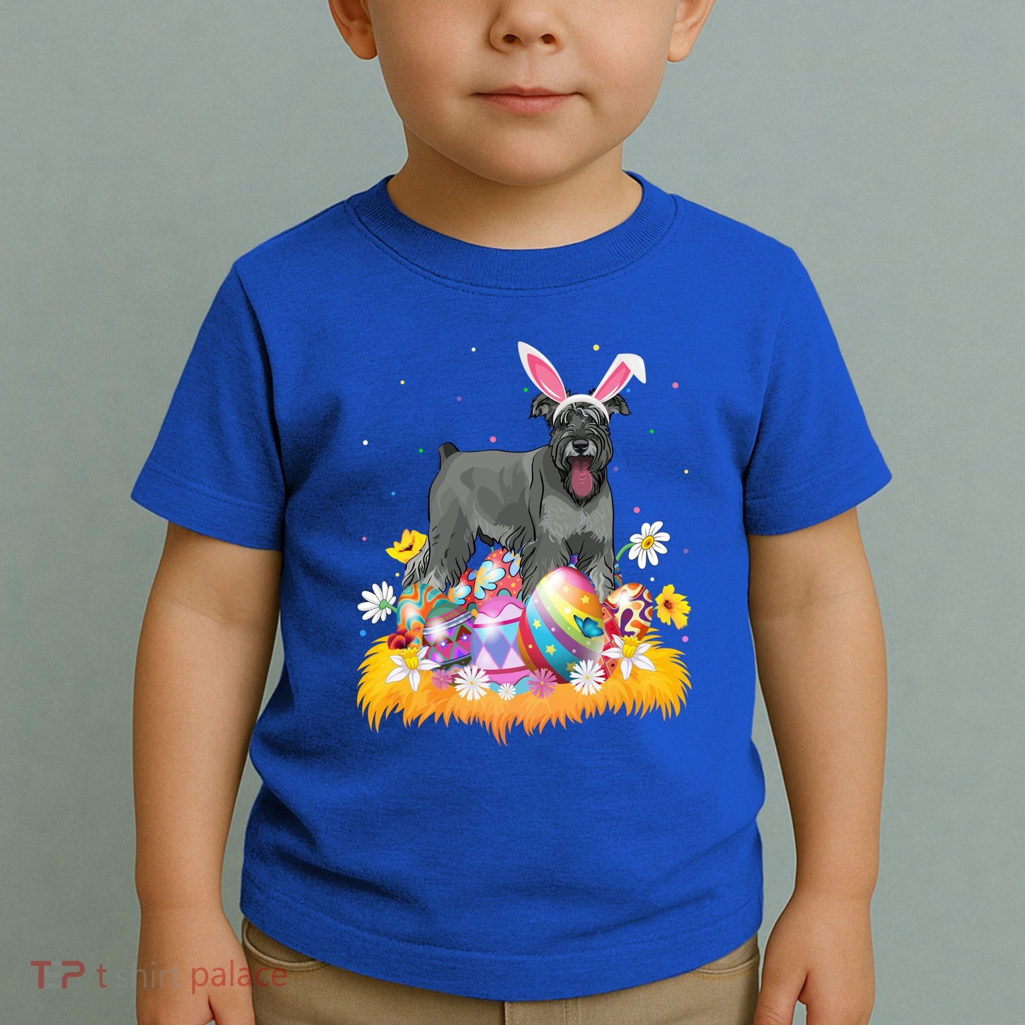 Funny Easter Egg Lover Miniature Schnauzer Dog Easter Sunday Gift Toddler T-Shirt