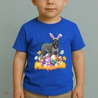 Funny Easter Egg Lover Miniature Schnauzer Dog Easter Sunday Gift Toddler T-Shirt thumb 2