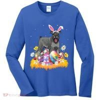 Funny Easter Egg Lover Miniature Schnauzer Dog Easter Sunday Gift Women's Long Sleeve Shirt thumb 0