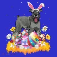 Funny Easter Egg Lover Miniature Schnauzer Dog Easter Sunday Gift Women's Long Sleeve Shirt thumb 2