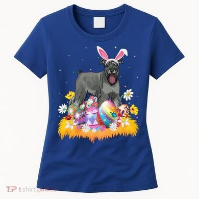 Funny Easter Egg Lover Miniature Schnauzer Dog Easter Sunday Gift Women's T-Shirt