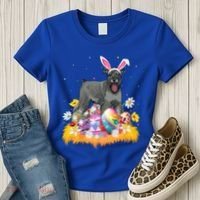 Funny Easter Egg Lover Miniature Schnauzer Dog Easter Sunday Gift Women's T-Shirt thumb 3