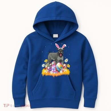 Funny Easter Egg Lover Miniature Schnauzer Dog Easter Sunday Gift Kids Hoodie