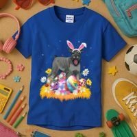Funny Easter Egg Lover Miniature Schnauzer Dog Easter Sunday Gift Kids T-Shirt thumb 3