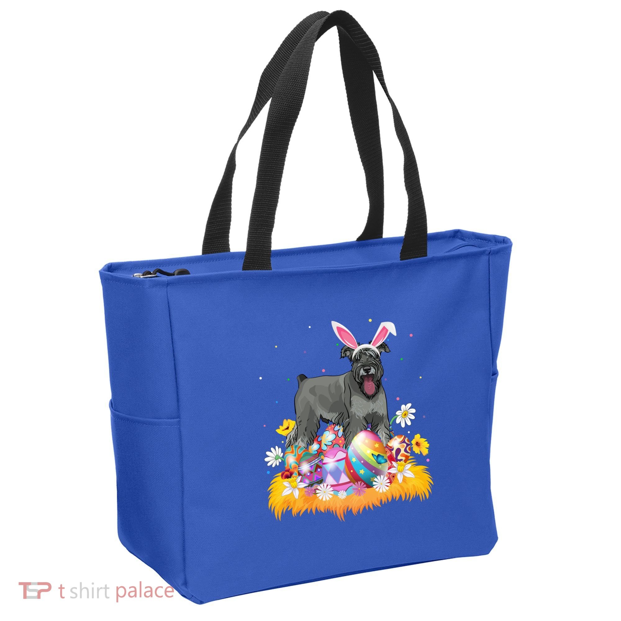Funny Easter Egg Lover Miniature Schnauzer Dog Easter Sunday Gift Tote Bag