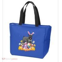 Funny Easter Egg Lover Miniature Schnauzer Dog Easter Sunday Gift Tote Bag thumb 3