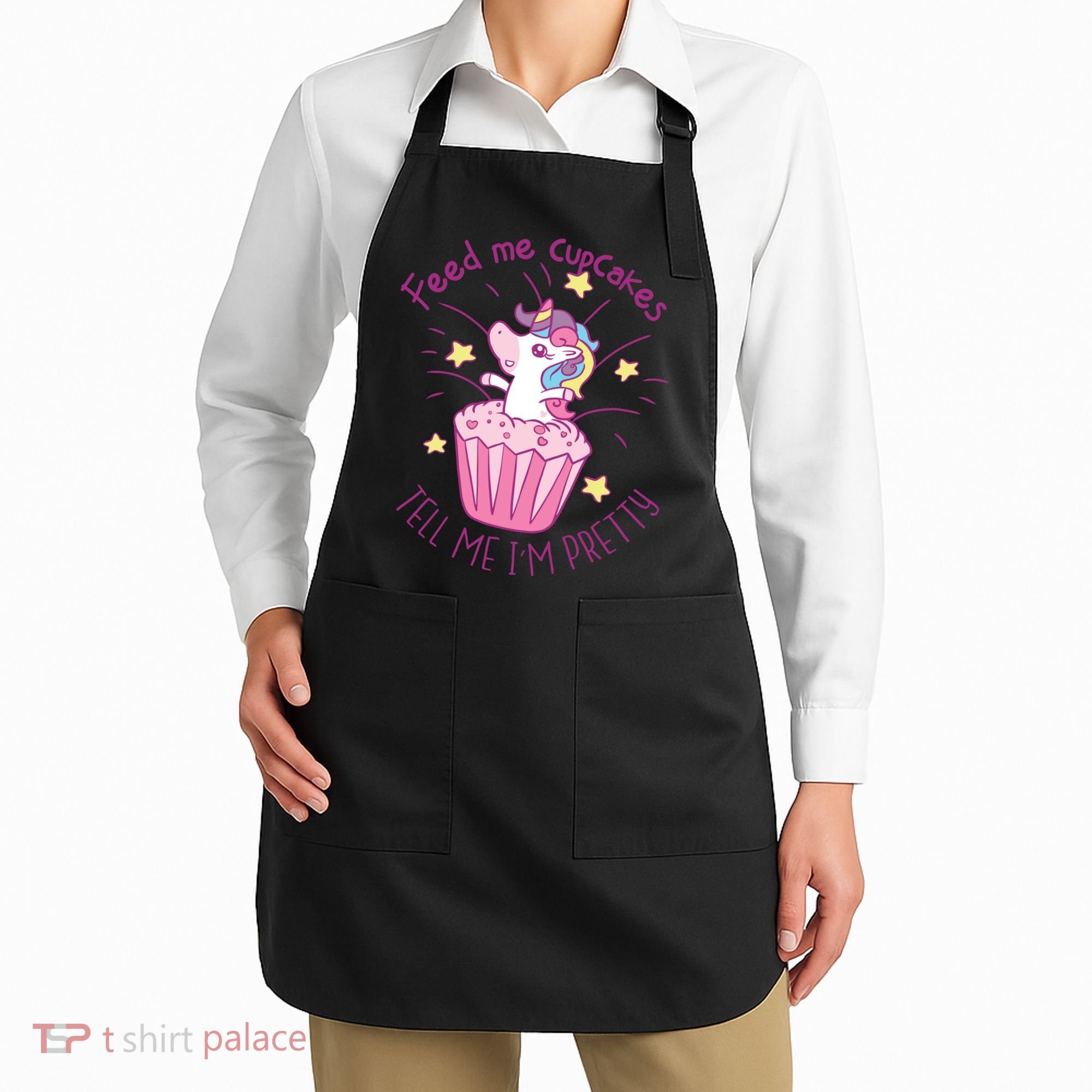 Feed Me Cupcakes Tell Me I'm Pretty Apron
