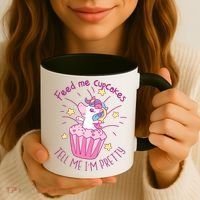 Feed Me Cupcakes Tell Me I'm Pretty Coffee Mug thumb 3