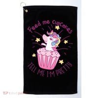 Feed Me Cupcakes Tell Me I'm Pretty Golf Towel thumb 0