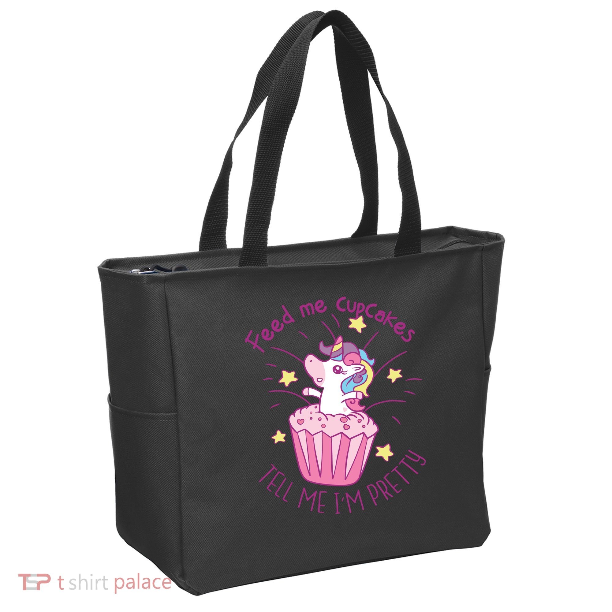 Feed Me Cupcakes Tell Me I'm Pretty Tote Bag