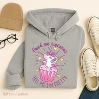 Feed Me Cupcakes Tell Me I'm Pretty Hoodie thumb 4