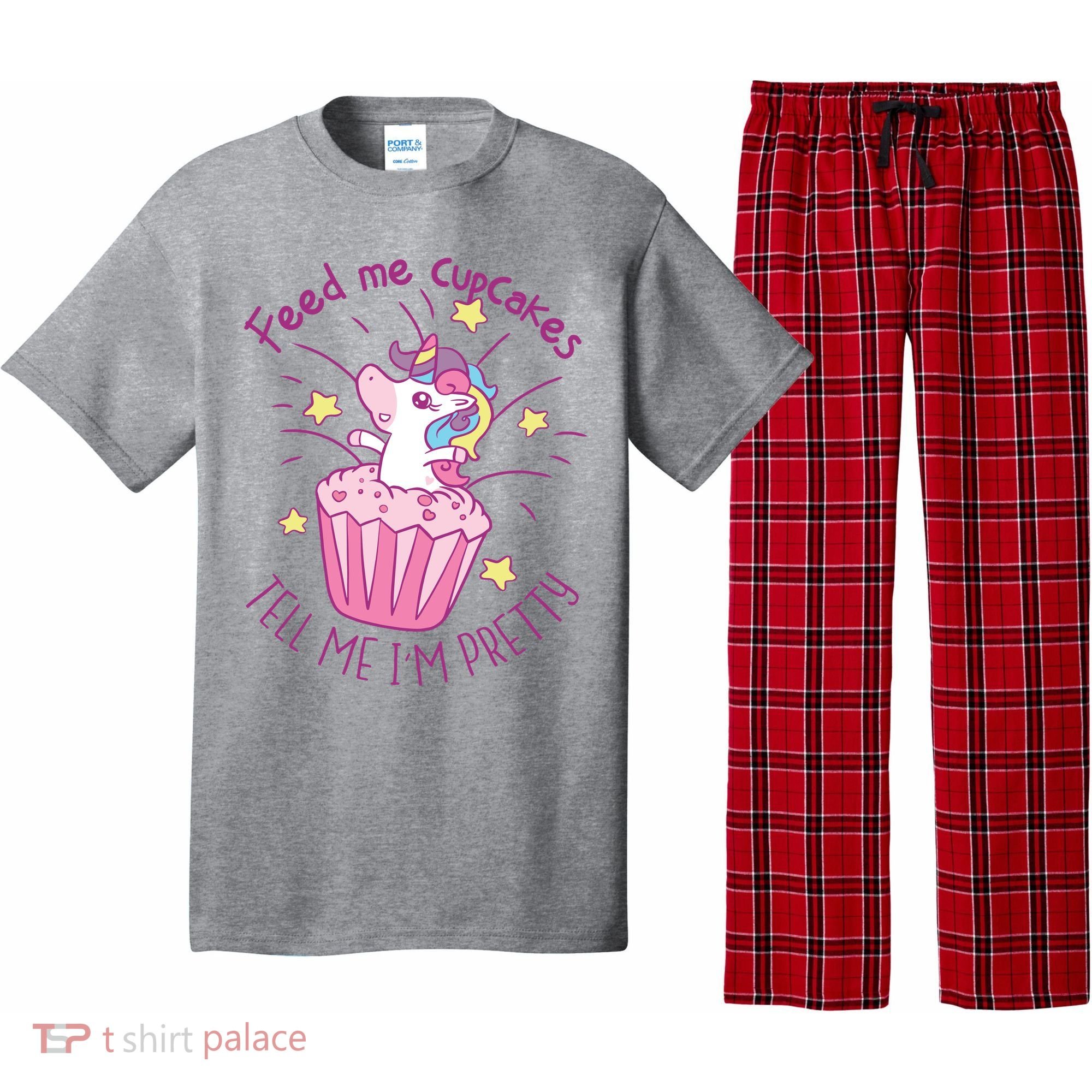 Feed Me Cupcakes Tell Me I'm Pretty Pajama Set