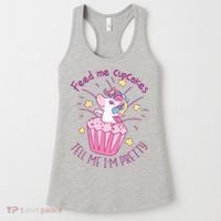Feed Me Cupcakes Tell Me I'm Pretty Women's Tank Top thumb 0