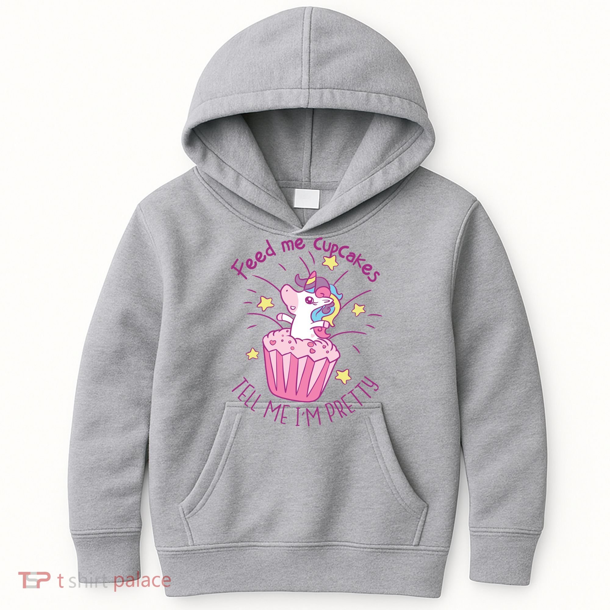 Feed Me Cupcakes Tell Me I'm Pretty Kids Hoodie