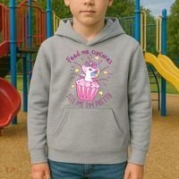 Feed Me Cupcakes Tell Me I'm Pretty Kids Hoodie thumb 2