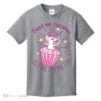 Feed Me Cupcakes Tell Me I'm Pretty Kids T-Shirt thumb 0