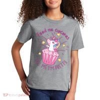 Feed Me Cupcakes Tell Me I'm Pretty Kids T-Shirt thumb 2