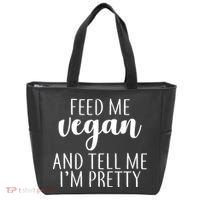 Feed me Vegan And Tell Me I'm Pretty Tote Bag thumb 0